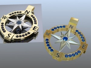 compass pendant 3D मॉडल