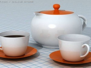 coffee cup with jar 3D Model