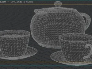 coffee cup with jar 3D Model
