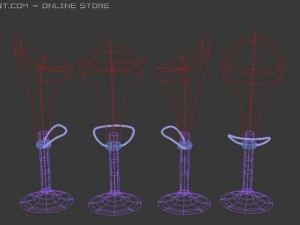 bar stool 3D मॉडल