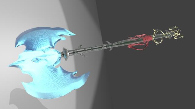 frost axe 3D Модель .c4d .max .obj .3ds .fbx .stl .blend 