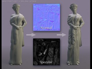 girl sculpture 3D 模型