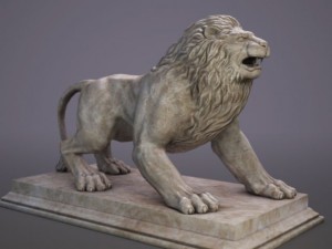 lion sculpture Modelo 3D