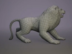 lion sculpture 3D Model