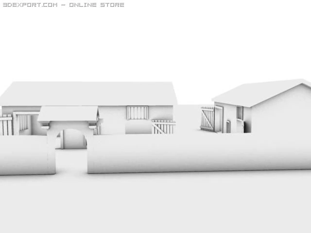 wood housemb 3D Model .c4d .max .obj .3ds .fbx .stl .blend 