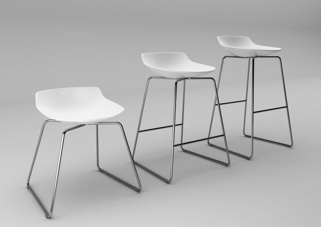 mdfitalia flow stool a slitta 3D Model .c4d .max .obj .3ds .fbx .stl .blend 