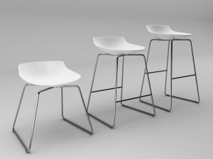 mdfitalia flow stool a slitta Modèle 3D