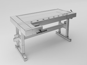 carpentry bench 3D-Modell