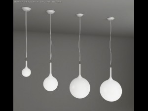 artemide castore sospensione Model 3D