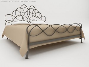 nuvola bed Modèle 3D