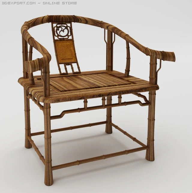 chinese antique chair 3D Model .c4d .max .obj .3ds .fbx .stl .blend
