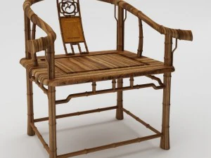 kursi antik cina Model 3D