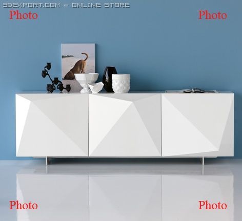 kayak sideboard Modello 3D .c4d .max .obj .3ds .fbx .stl .blend 
