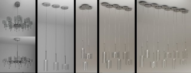 axo light collection   spillray 7 objects 3D Model .c4d .max .obj .3ds .fbx .stl .blend 