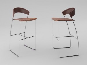 cerruti baleri bar chair juliette Modèle 3D
