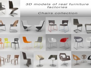 chairs collection 3D Model