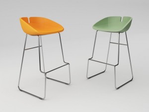 moroso fjord barstool Model 3D