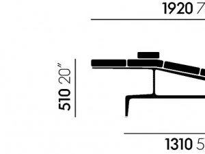 m&eacute;ridienne &agrave; coussin moelleux Modèle 3D