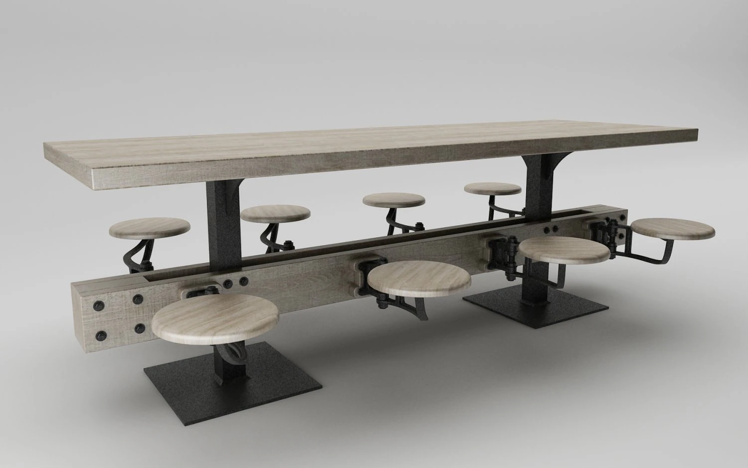 स्टीमपंक बड़ी मेज 3D मॉडल .c4d .max .obj .3ds .fbx .stl .blend