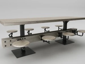 蒸汽朋克大桌子 3D 模型