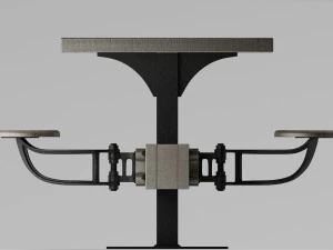 स्टीमपंक बड़ी मेज 3D मॉडल