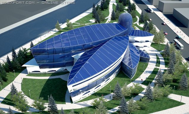 historical museum Model 3D .c4d .max .obj .3ds .fbx .stl .blend 