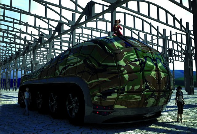 military transport vehicle 3D Model .c4d .max .obj .3ds .fbx .stl .blend