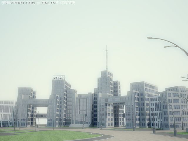 freedom square ukrainian 3D Model .c4d .max .obj .3ds .fbx .stl .blend 