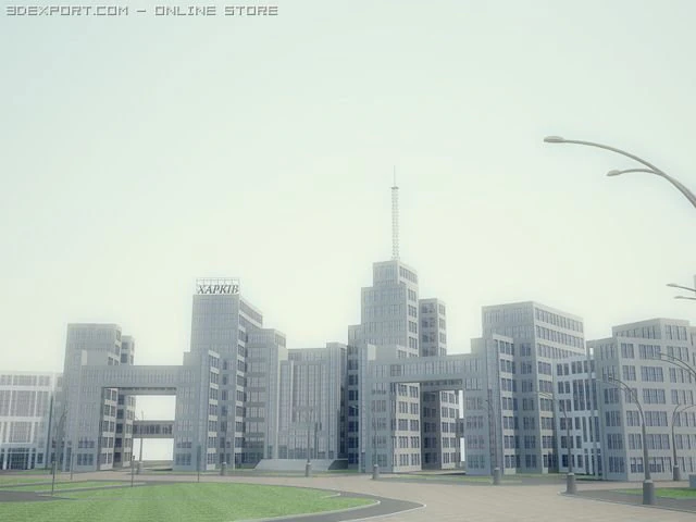 freedom square ukrainian 3D Model .c4d .max .obj .3ds .fbx .stl .blend 