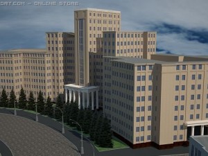 freedom square ukrainian 3D Model