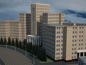 freedom square ukrainian 3D Model