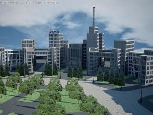 freedom square ukrainian 3D Model