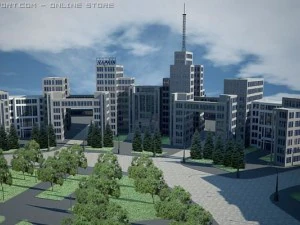 freedom square ukrainian 3D Model