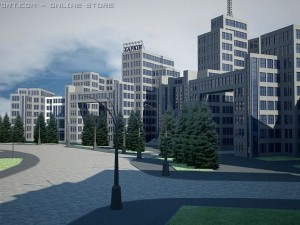 freedom square ukrainian 3D Model