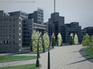 freedom square ukrainian 3D Model