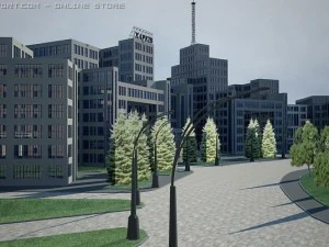 freedom square ukrainian 3D Model