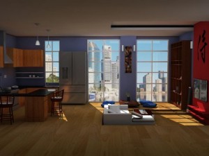 modern chinese style interior 3D Model