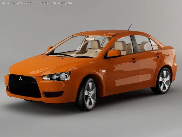 mitsubishi lancer 2007 3D Model .c4d .max .obj .3ds .fbx .stl .blend 