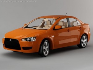 mitsubishi lancer 2007 3D Model