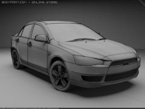 mitsubishi lancer 2007 3D Model