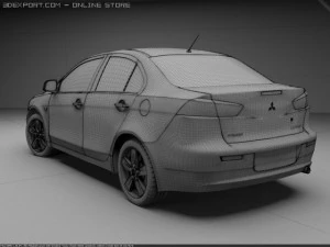mitsubishi lancer 2007 3D Model