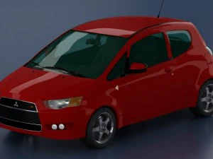 mitsubishi colt 2009 3 porte Modello 3D