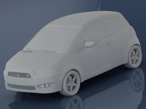 mitsubishi colt 2009 3doors 3D Model