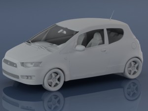 mitsubishi colt 2009 3doors Modello 3D