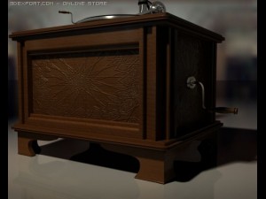 gramophone animated Modelo 3D