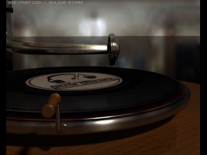 gramophone animated Modelo 3D