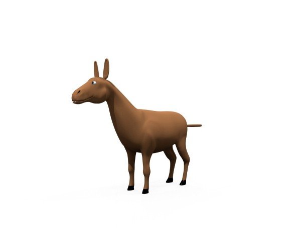 donkey 3D Model .c4d .max .obj .3ds .fbx .stl .blend 