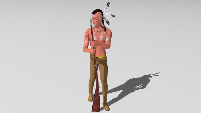 indian Modello 3D .c4d .max .obj .3ds .fbx .stl .blend 