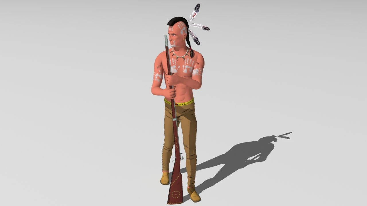 indian 3D Model .c4d .max .obj .3ds .fbx .stl .blend 