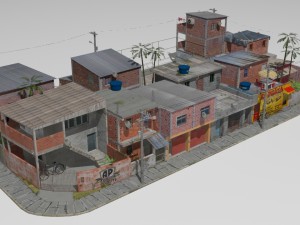 Favela street 3Dモデル